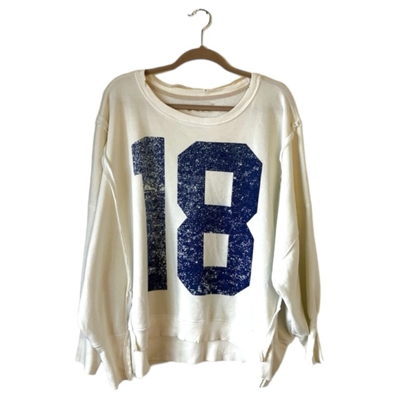 NEW Free People Graphic # 18 Camden Pullover Sweatshirt - Picture 7 of 10
